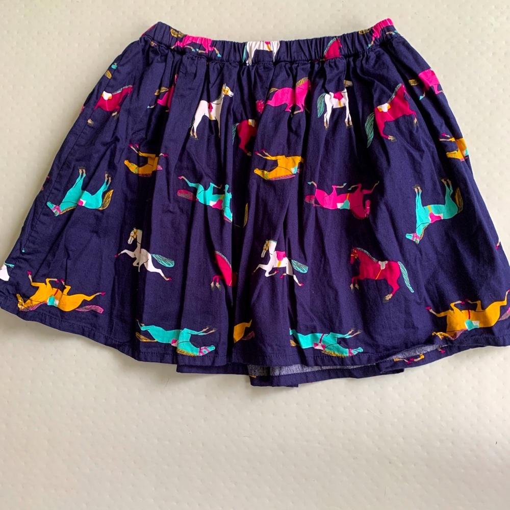 Girls Joules Colorful horse skirt